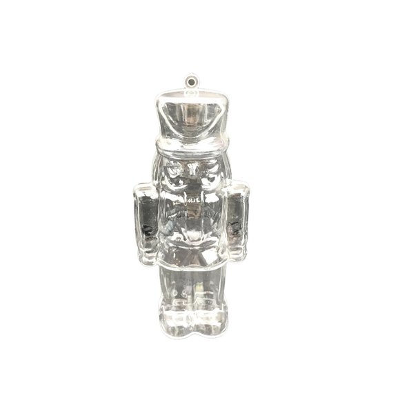 Clear Plastic Toy Soldier Christmas Tree Hanging Ornament Craft 5.25" - Picture 1 of 7